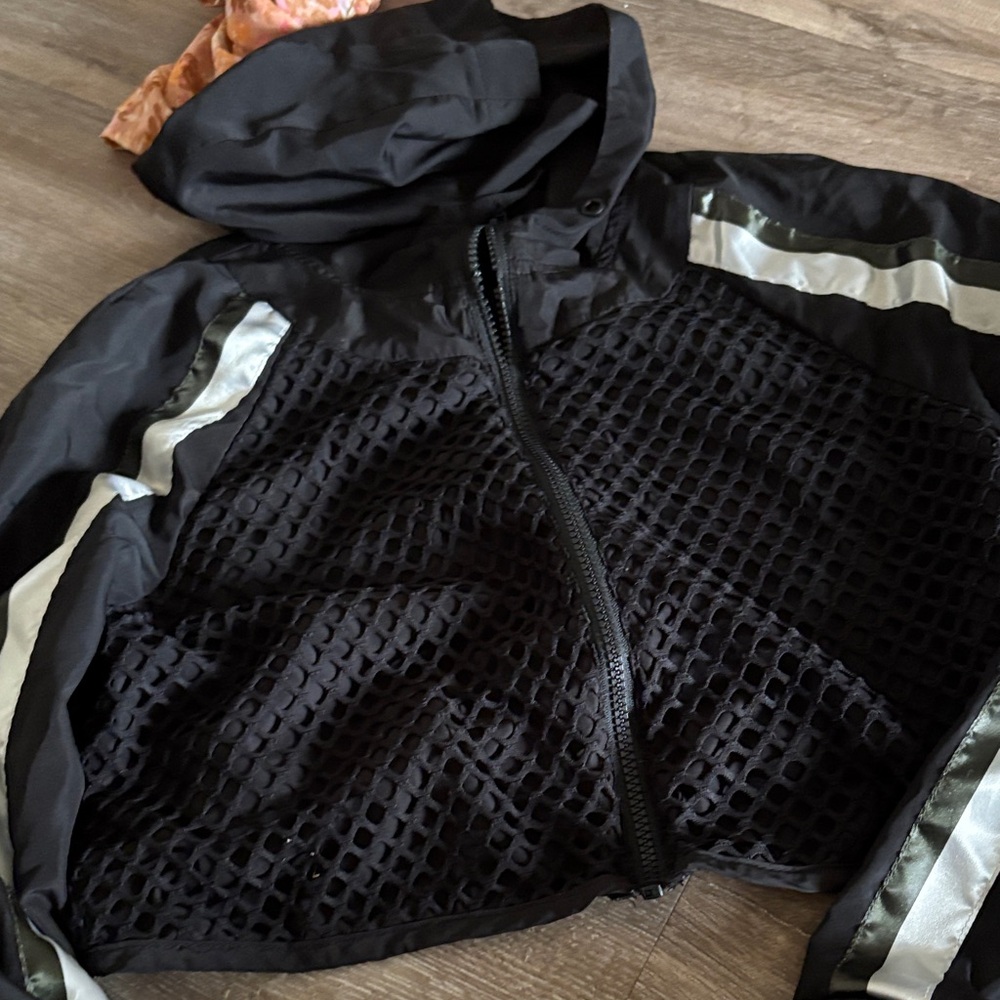 Forever 21 Black Mesh Jacket with Silver Accents